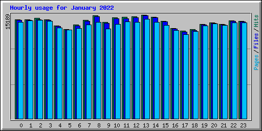 Hourly usage for January 2022