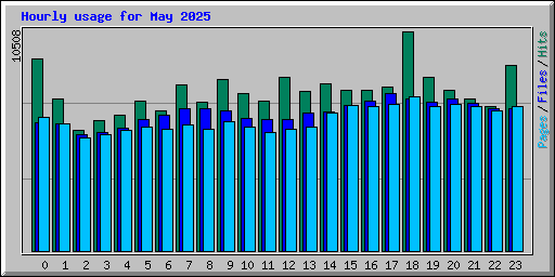 Hourly usage for May 2025