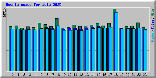 Hourly usage for July 2025