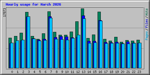 Hourly usage for March 2026